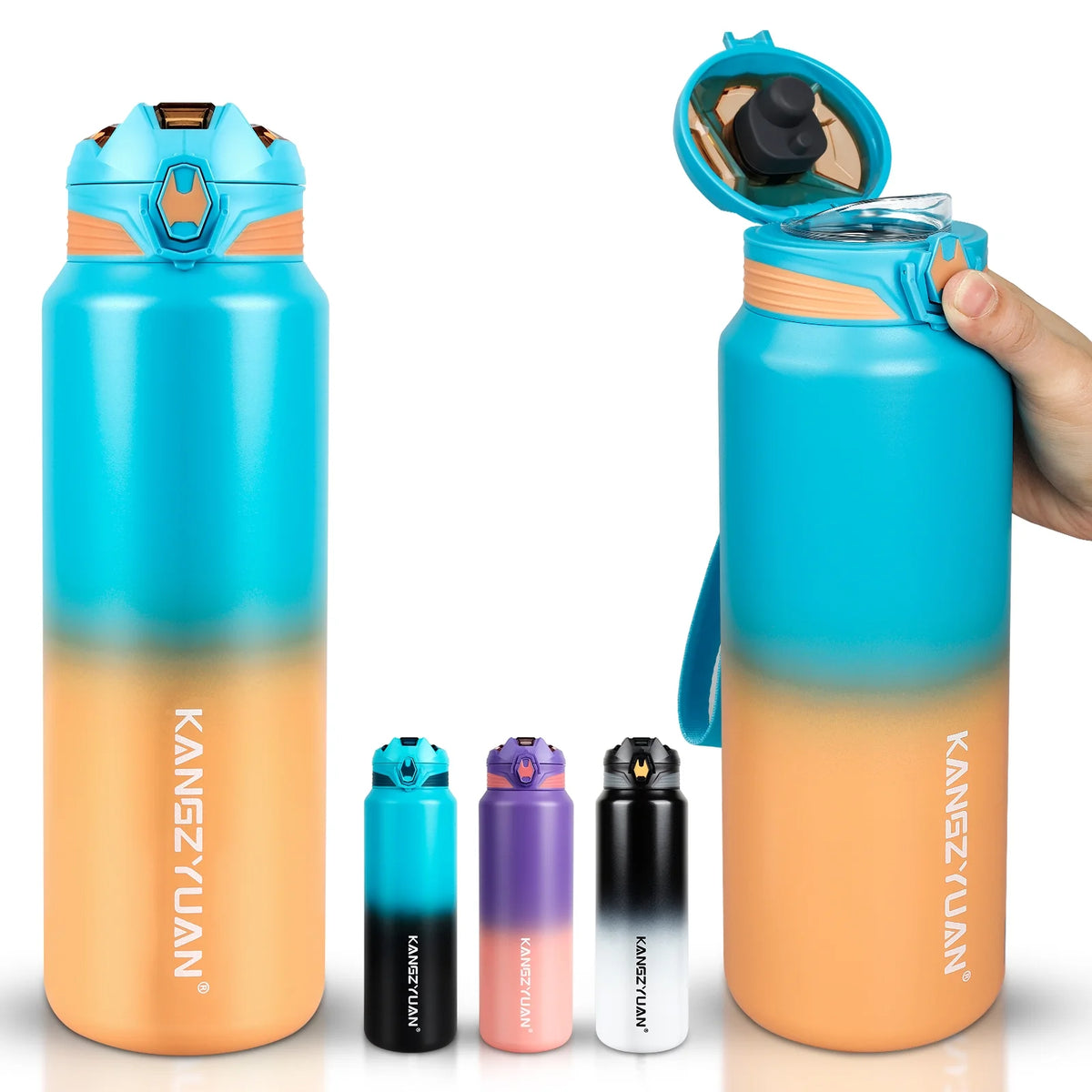 16 oz Insulated Stainless Steel Water Bottle with Filter S1099