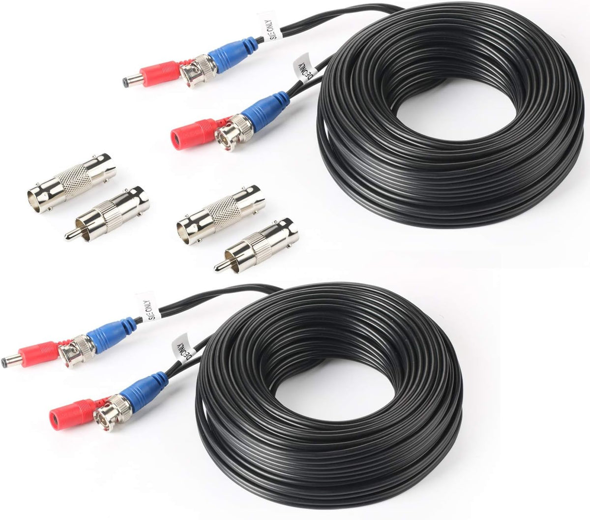 2Pack 50Feet BNC Video Power Cable for CCTV Security System with Connectors R555471