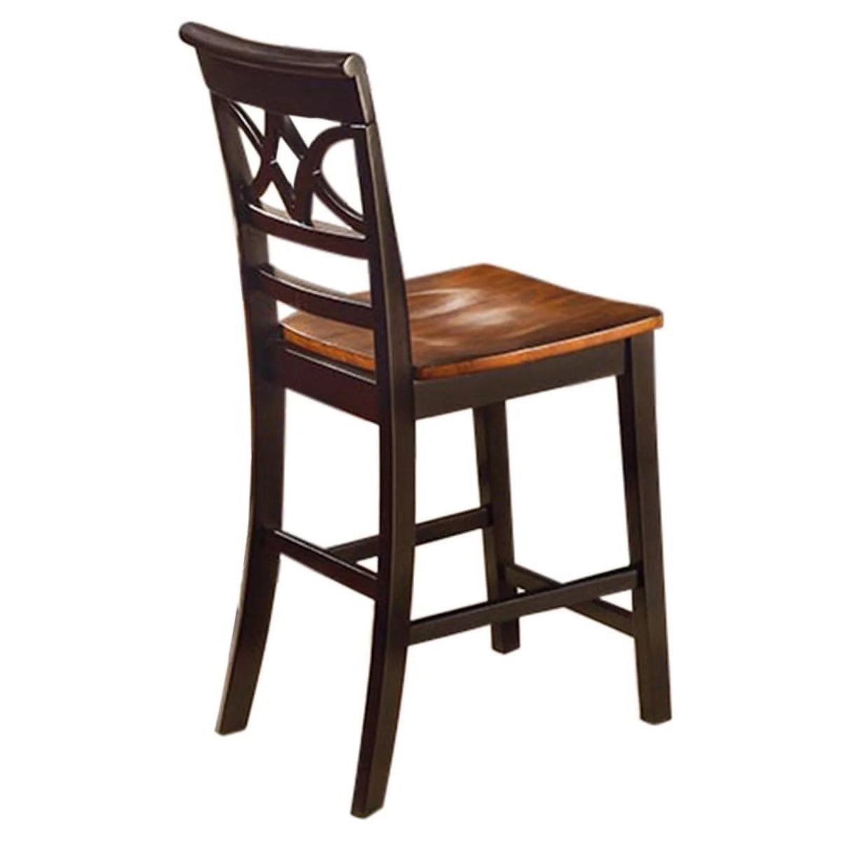 Black and Cherry Wood Dining Chair Set of 2 T7965