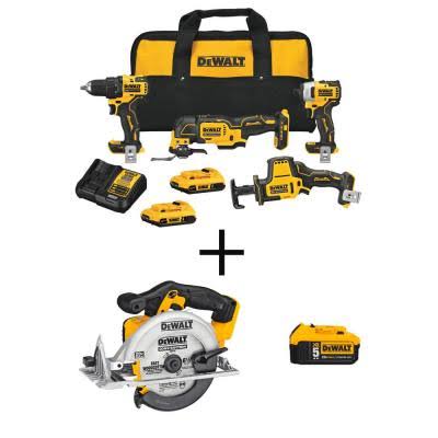 4-Tool Cordless Brushless Combo Kit with 6-1/2 in. Circular Saw and 5.0Ah Battery H44982