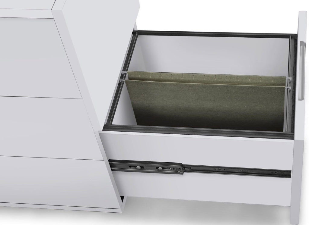 White 2 Drawer Mobile Pedestal J894324