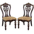 Fabric Upholstered Wooden Side Chair Set of 2 Z4757