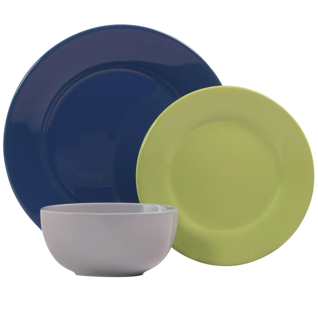 12-Piece Round Stoneware Dinnerware Set Y3291