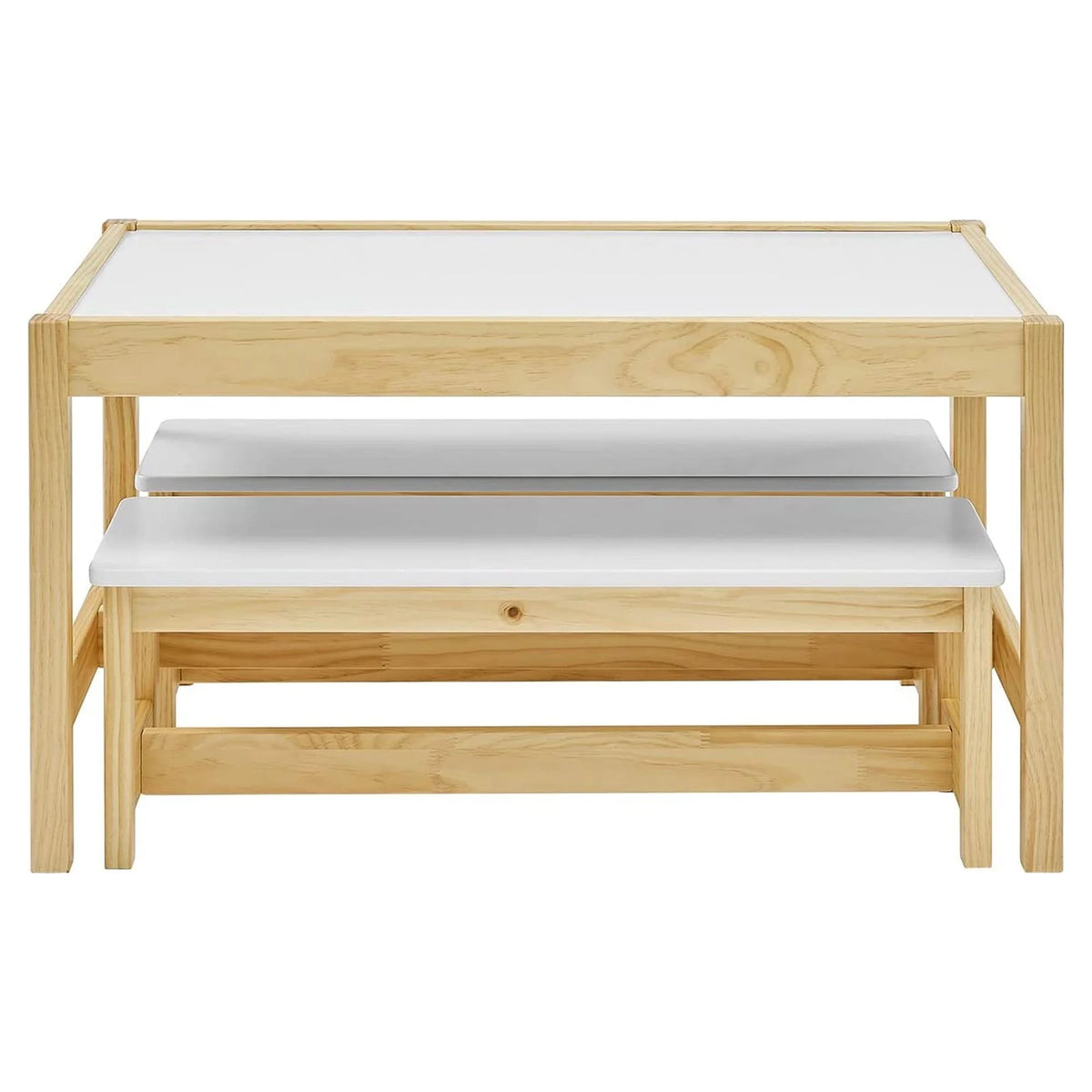 Wooden 3 In 1 Kids Play Table and Bench Chair Set J9092