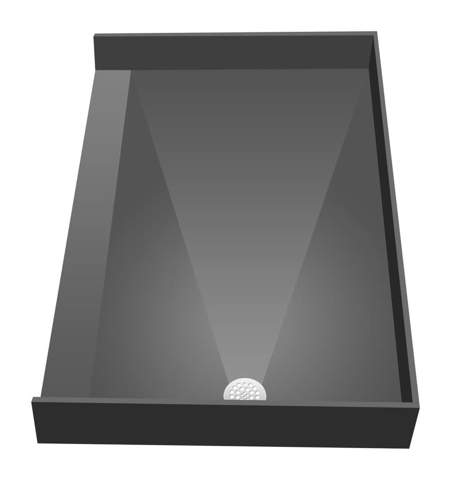 37x22 x 63x22 Shower Base with Drain Plate A386