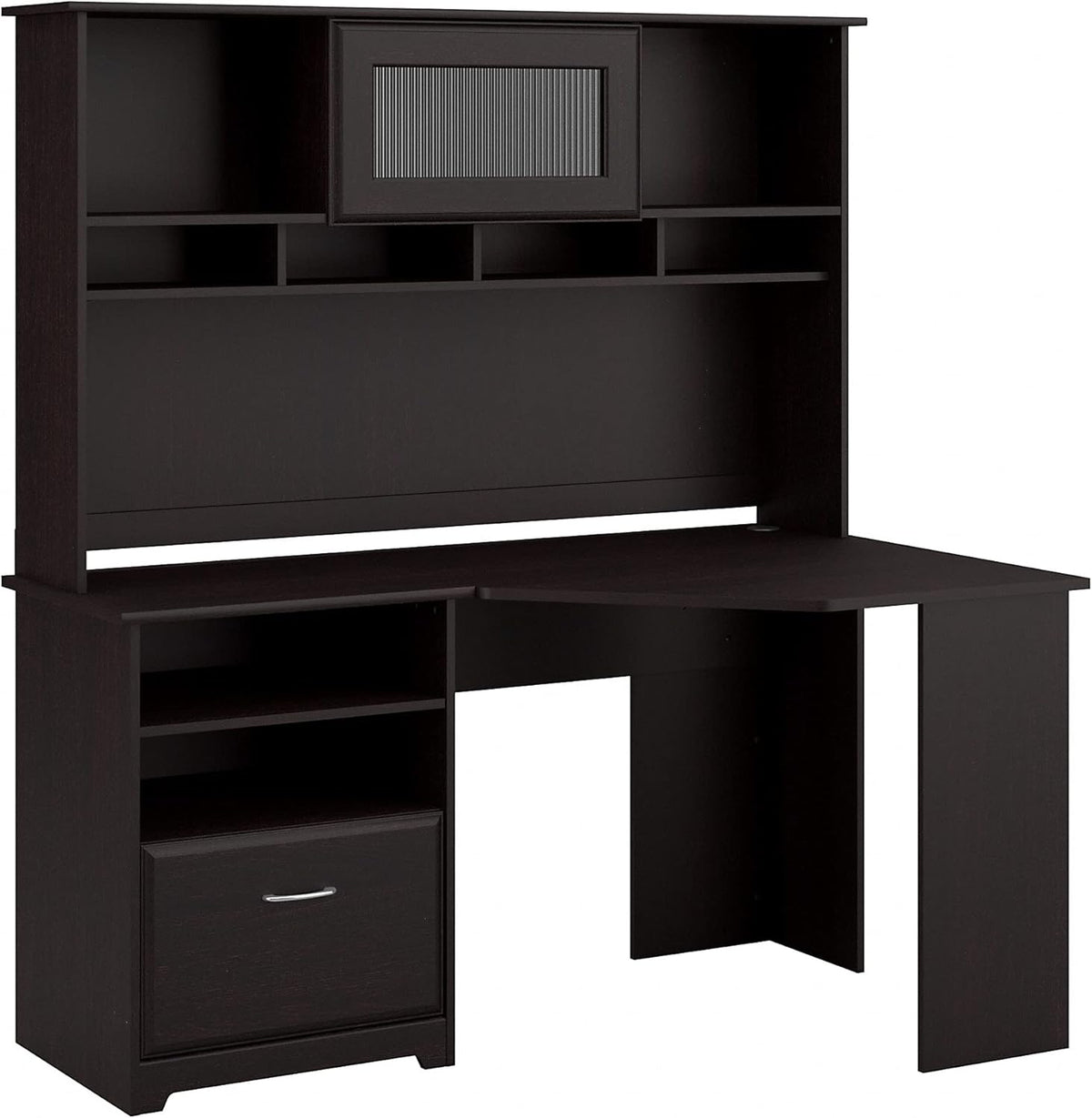 White Corner Desk with Hutch Q7330