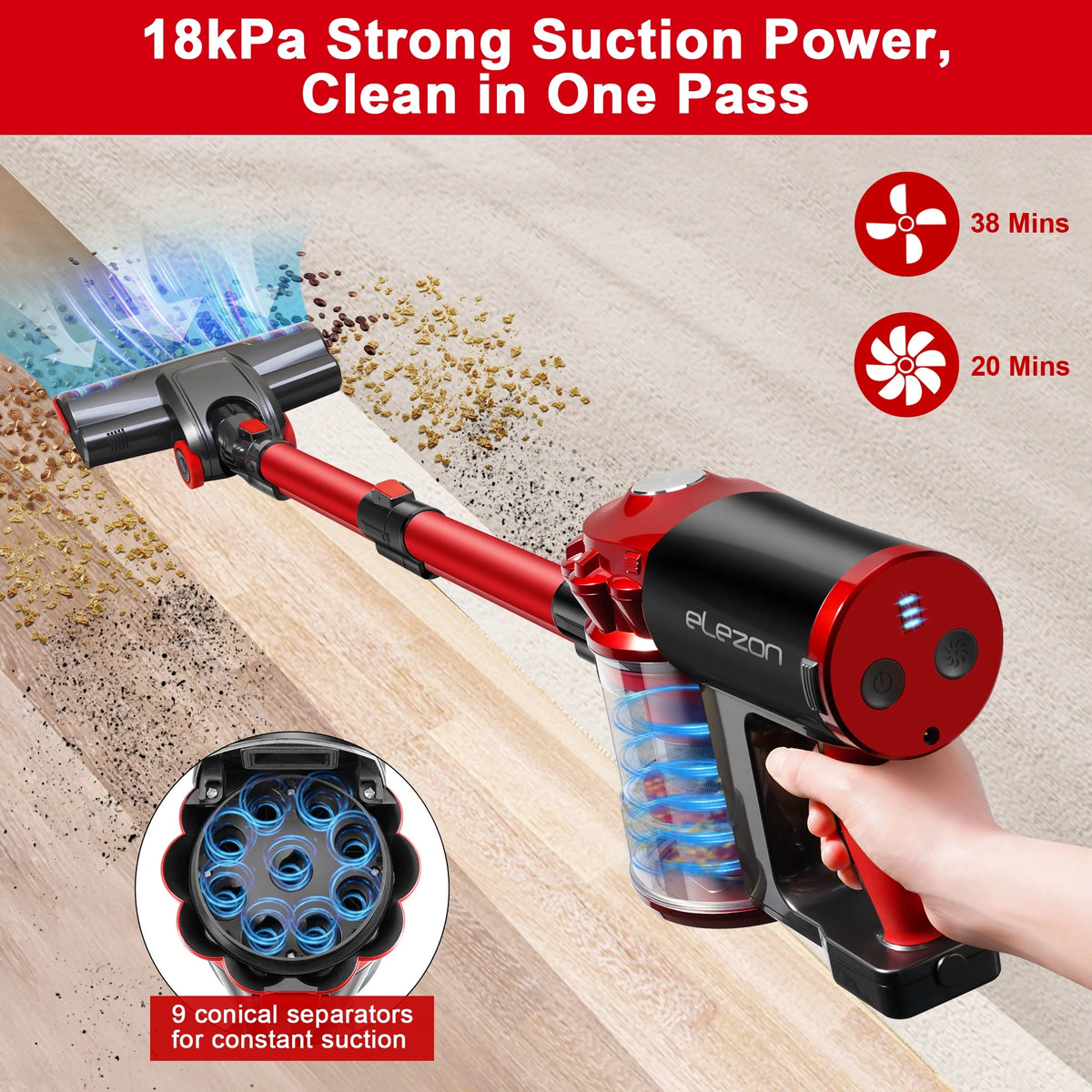 Cordless Bagless Lightweight Stick Handheld Vacuum Cleaner J626348