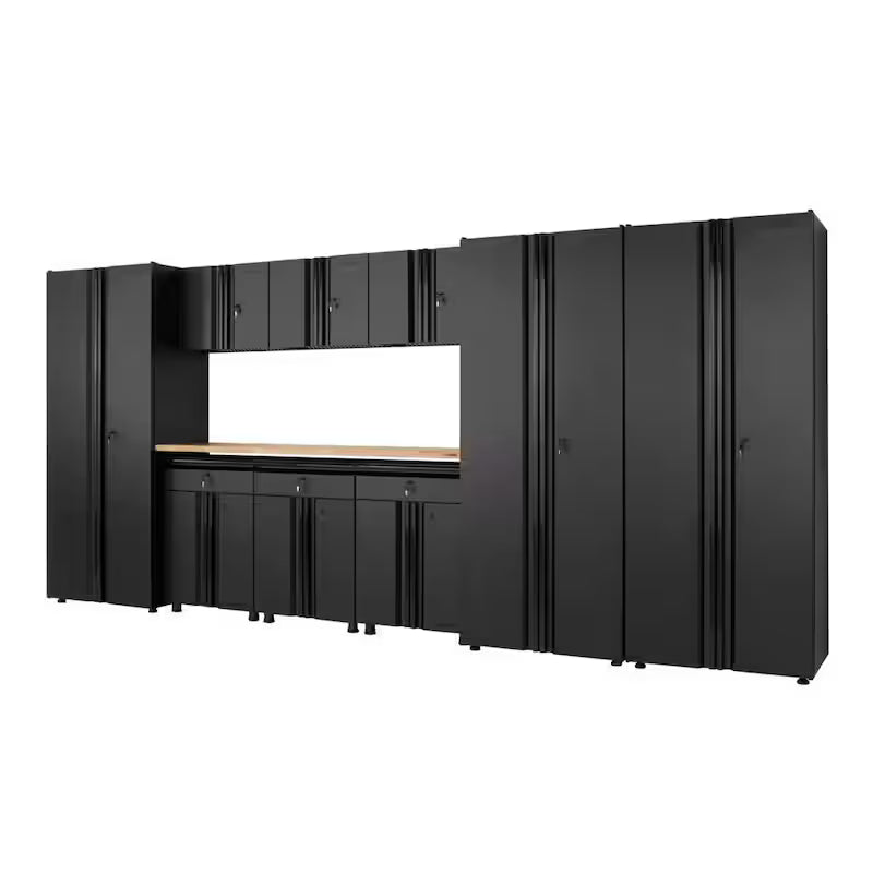 10-Piece Welded Steel Garage Storage System in Black A6725