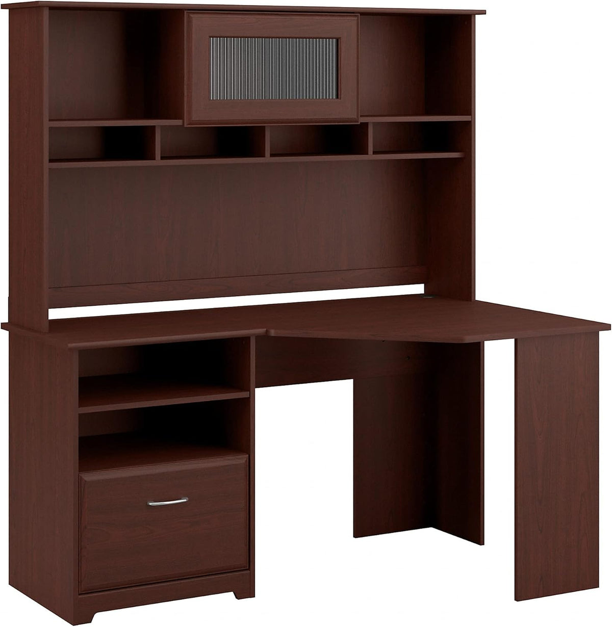 White Corner Desk with Hutch Q7330