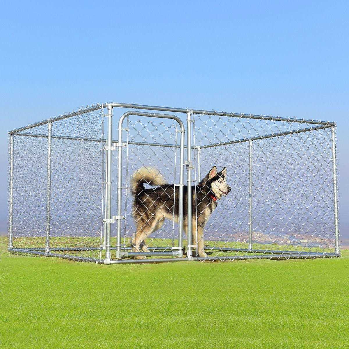 Large Pet Dog Kennel Cage 7.5' x 7.5' Playpen V3087