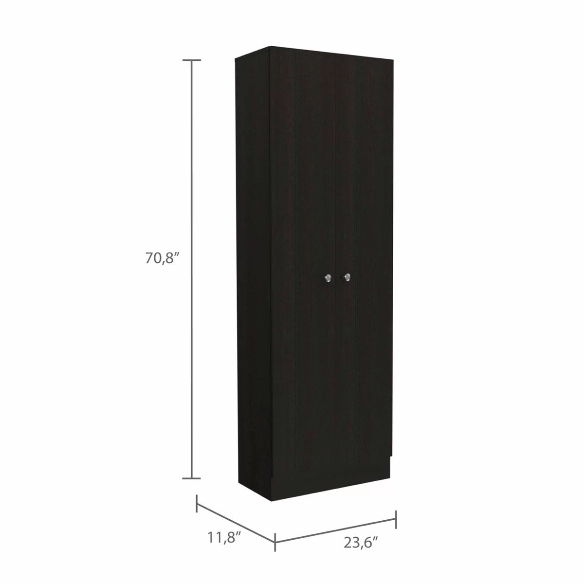 Dark Brown & Black Double Door Cabinet X3529