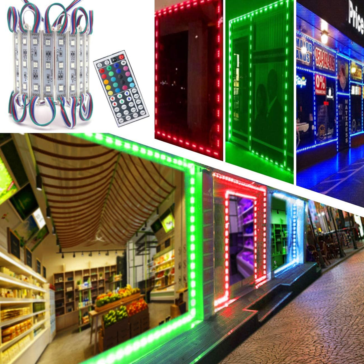 LED Storefront Lights, 80 Pieces Waterproof LED Light Module, 4 Set 5050 SMD LED Module (White Light) Pack of 2 W483349