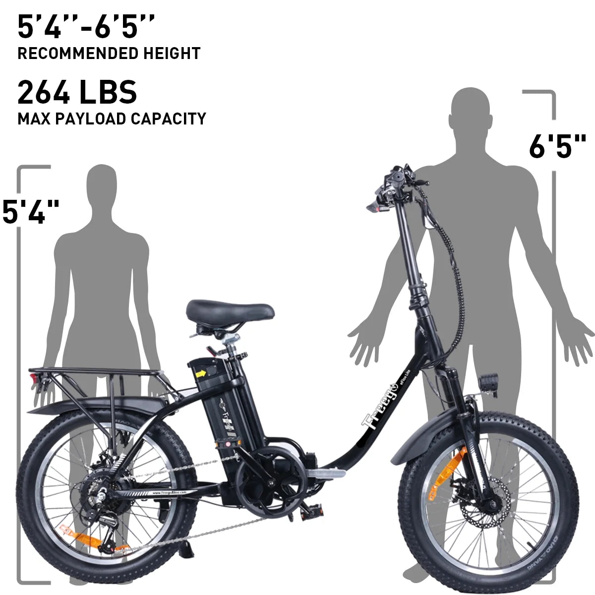 Folding Electric Bike 800W 48V 15Ah 20" Fat Tire U263