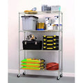 4-Shelf Industrial Wire Shelving System with Casters K829488