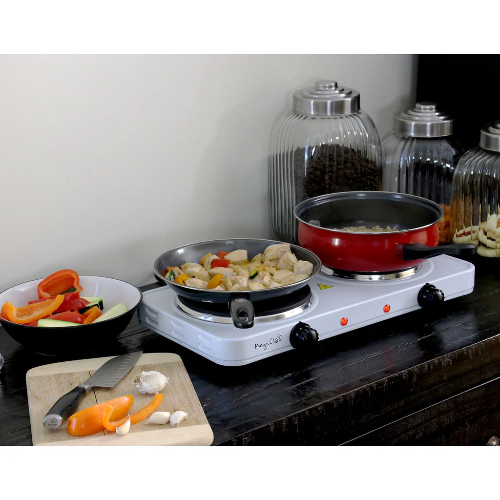 White Dual Burner Cooktop Z2862