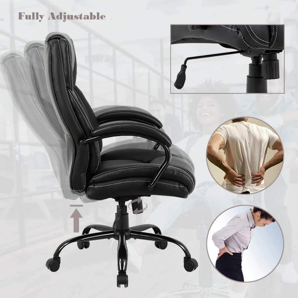 Black High Back Ergonomic Computer Chair with Lumbar Support L69713