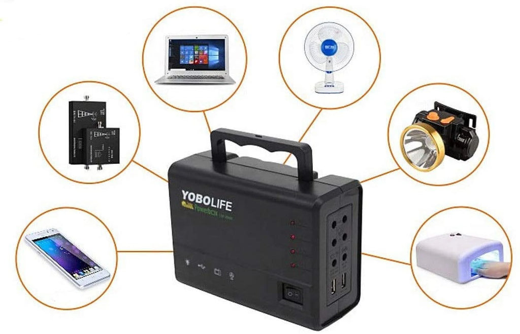 12V 4A Portable Power Station with 4 LED Bulbs M713