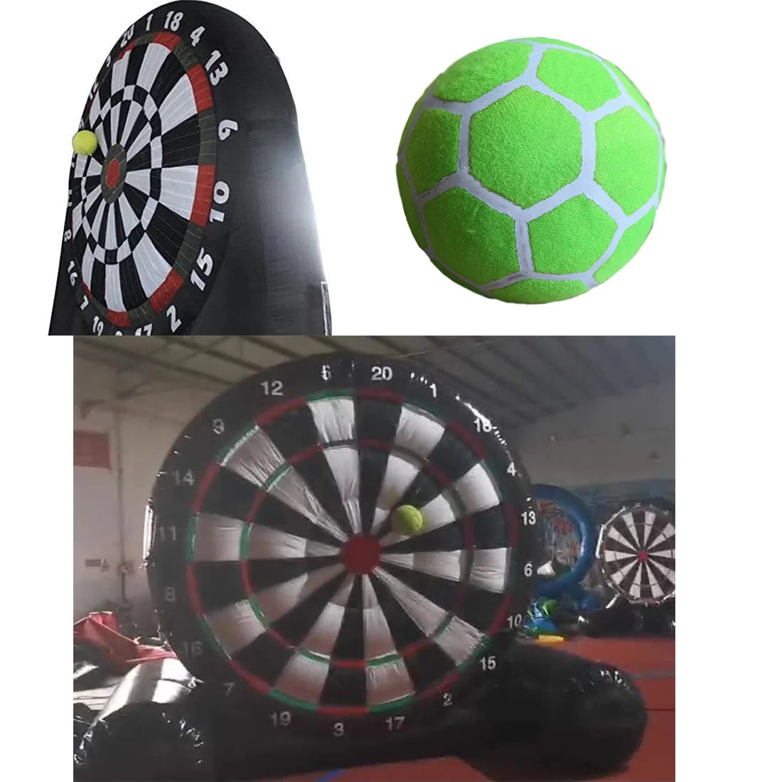 9.8ft Inflatable Soccer Darts Board with 6pcs Football & 110V Blower S967