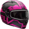 Matte Pink Black Dual Shield Snow Helmet V7030