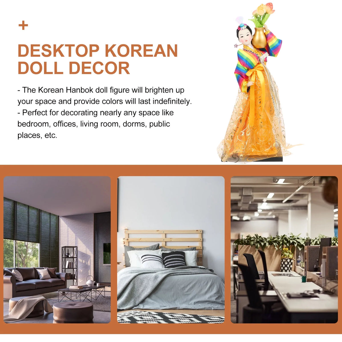 Korean Traditional Hanbok Dolls Oriental Figure P208