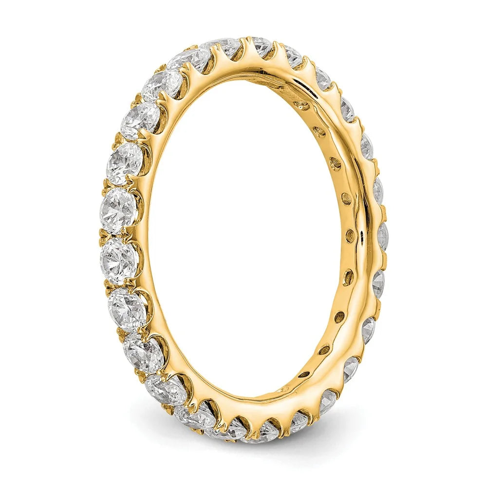 14K Yellow Gold Diamond Eternity Ring, Lab Grown Round, Size 5 K410654