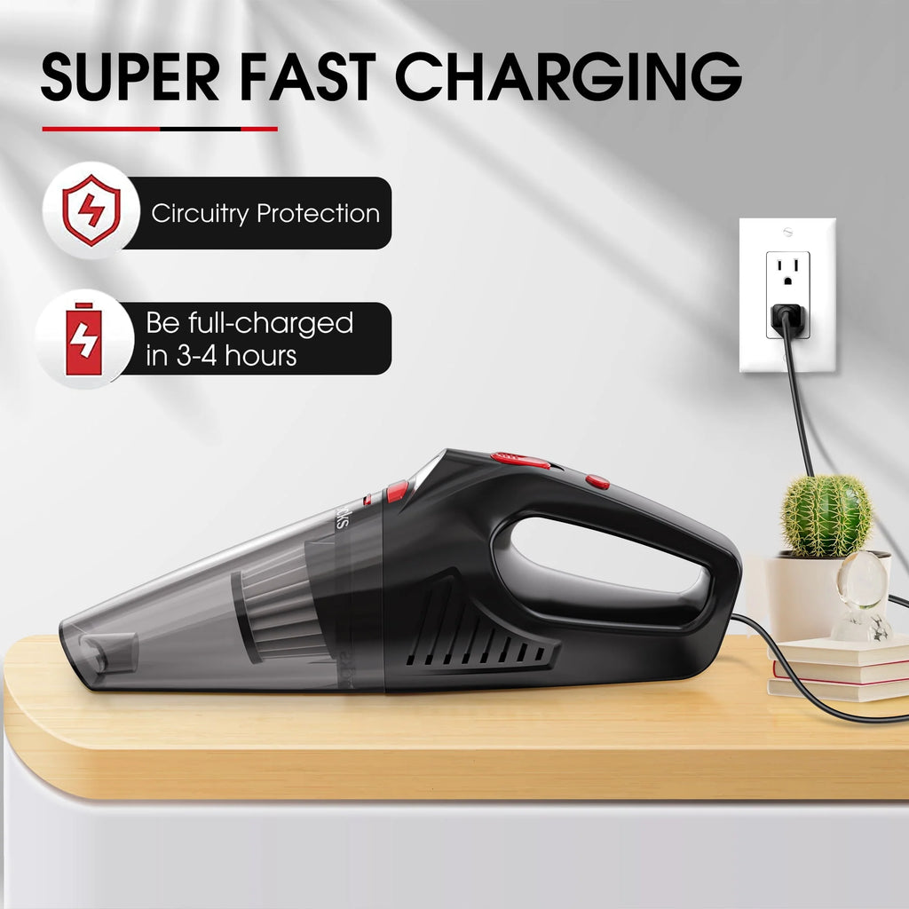 Cordless Portable Handheld Car Vacuum Cleaner with LED Lights M840590