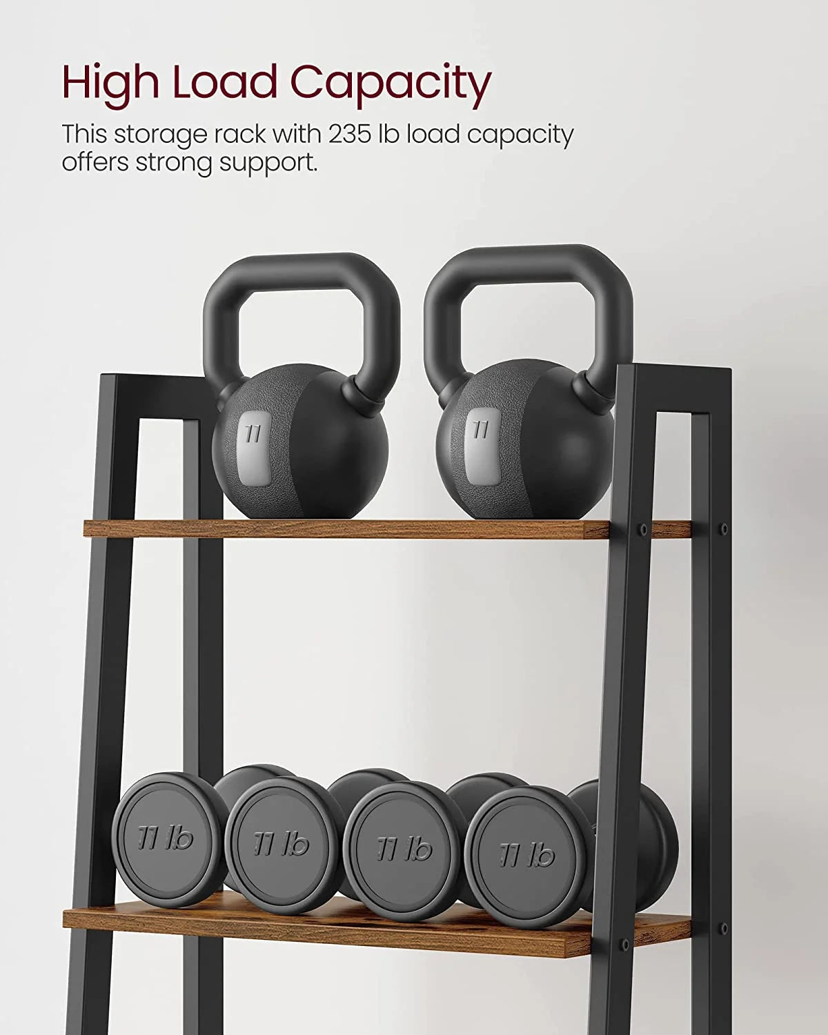 5-Tier Bookshelf and Storage Rack with Metal Frame H6275
