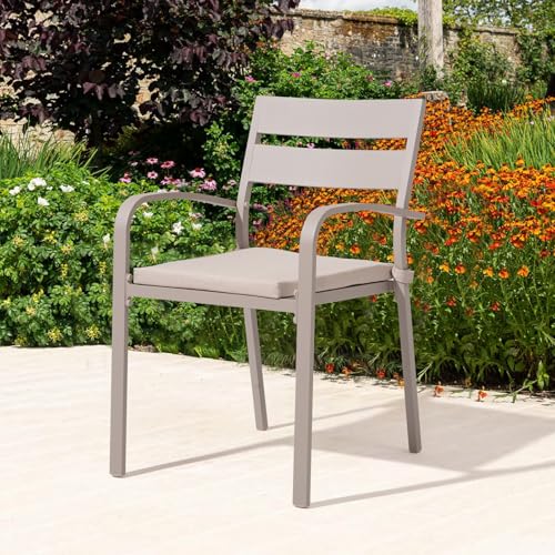 Aluminum 4-Piece Patio Dining Chairs with Cushions P6011