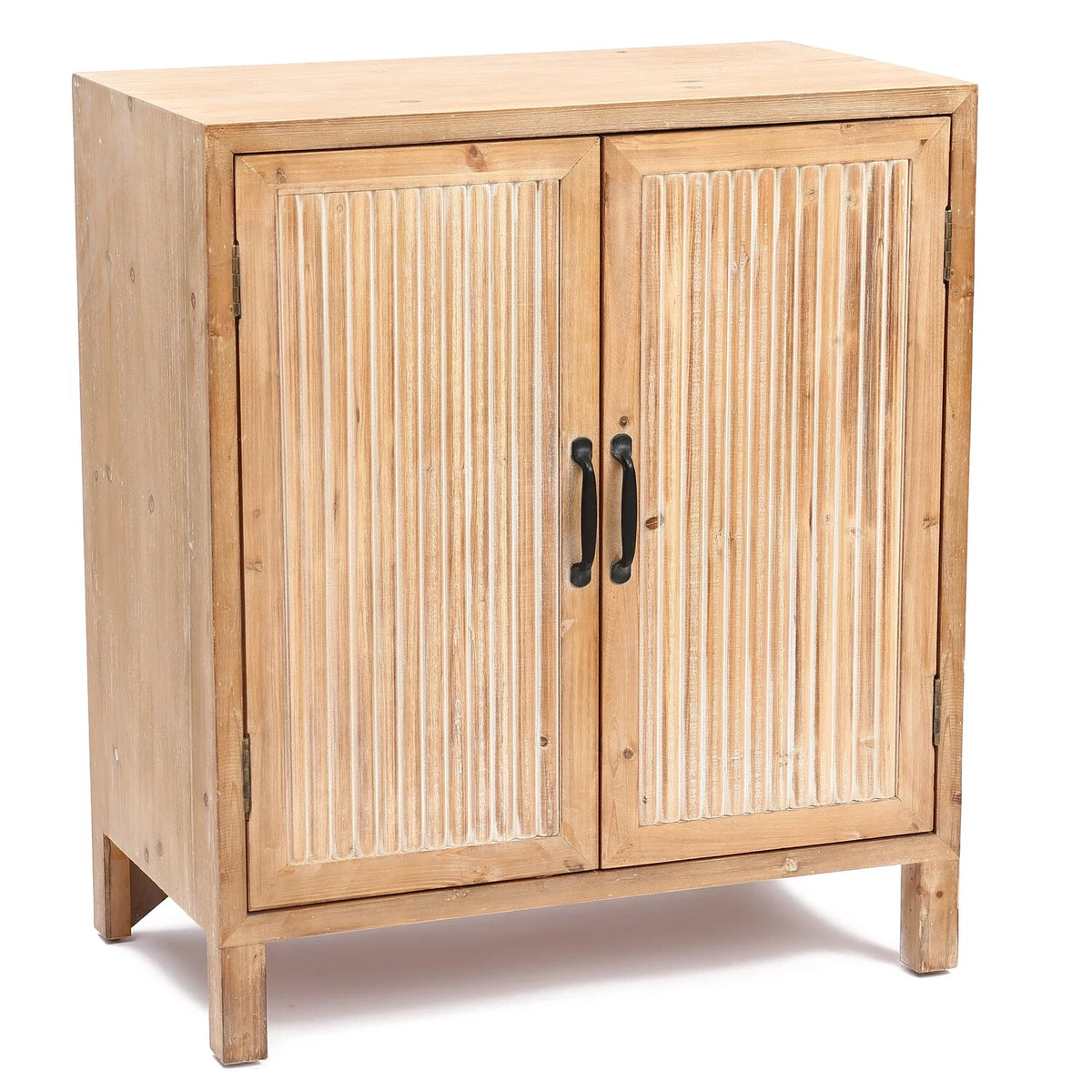 Natural Wood 2-Door Storage Cabinet P86539