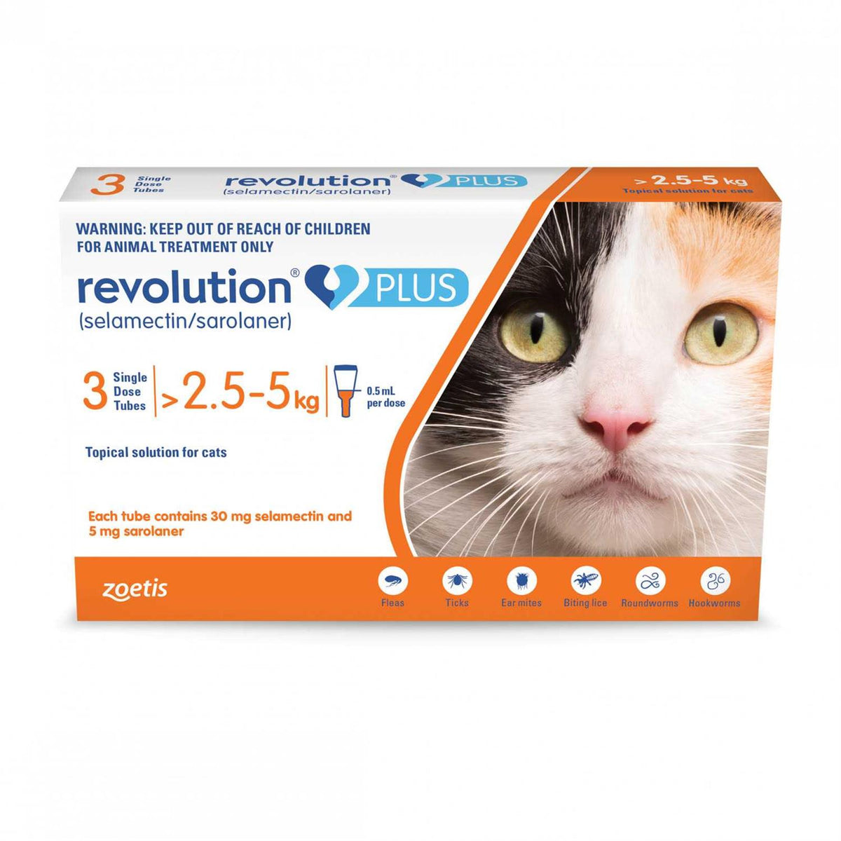 Orange for Cats 5.6 to 11 lb (1 month) Z370