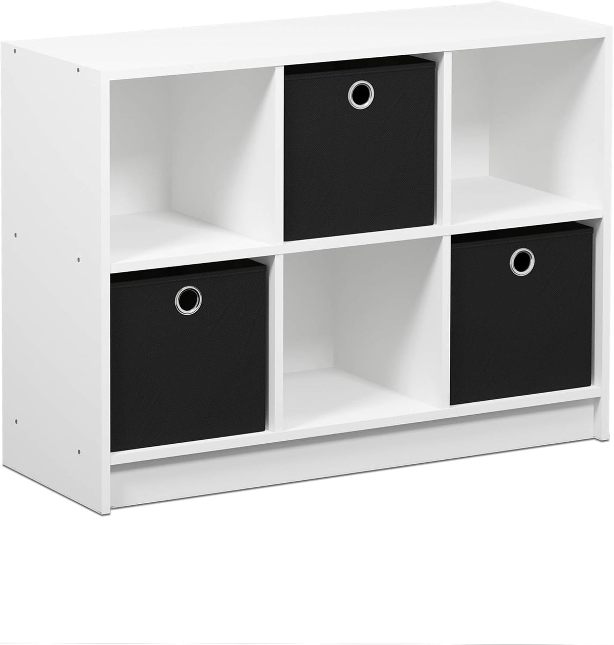 3x2 Bookcase Storage with Bins, Light Cherry/Ivory C61975