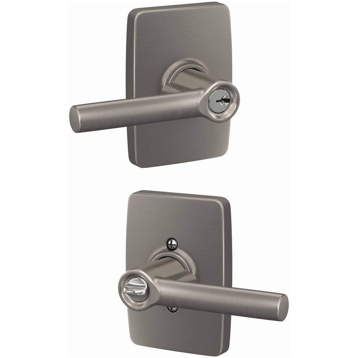 Matte Black Door Lever Set B6591