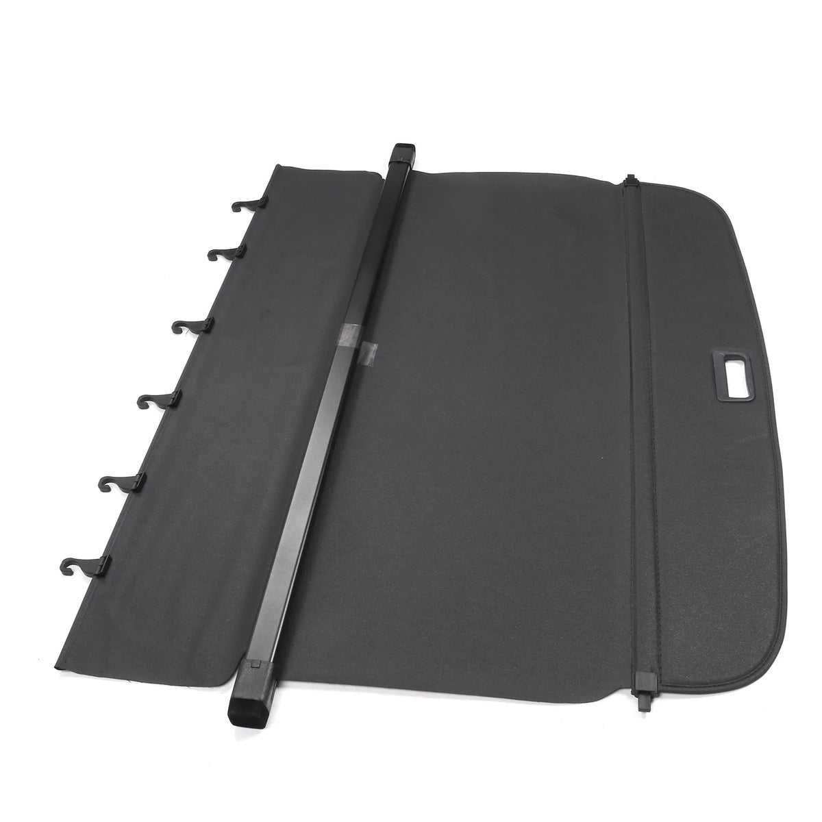 Black PVC & Aluminum Rod Retractable Cargo Cover B3184