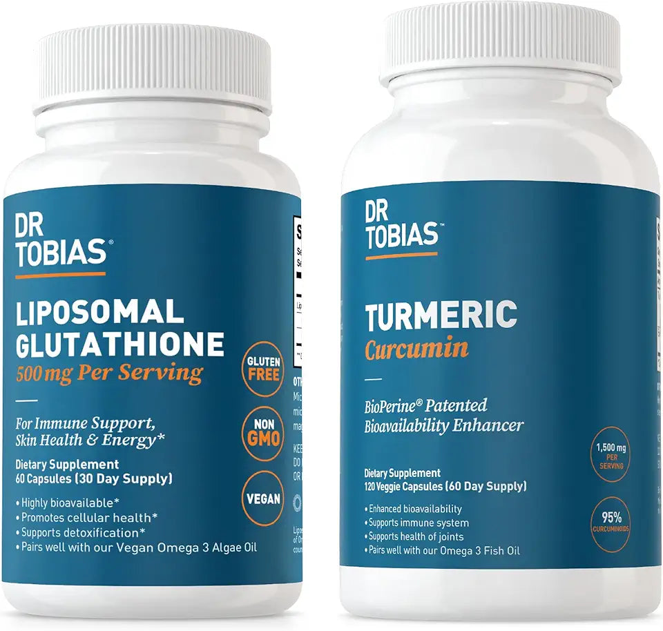 Turmeric Curcumin and Liposomal Glutathione Vegan Non-GMO S74566