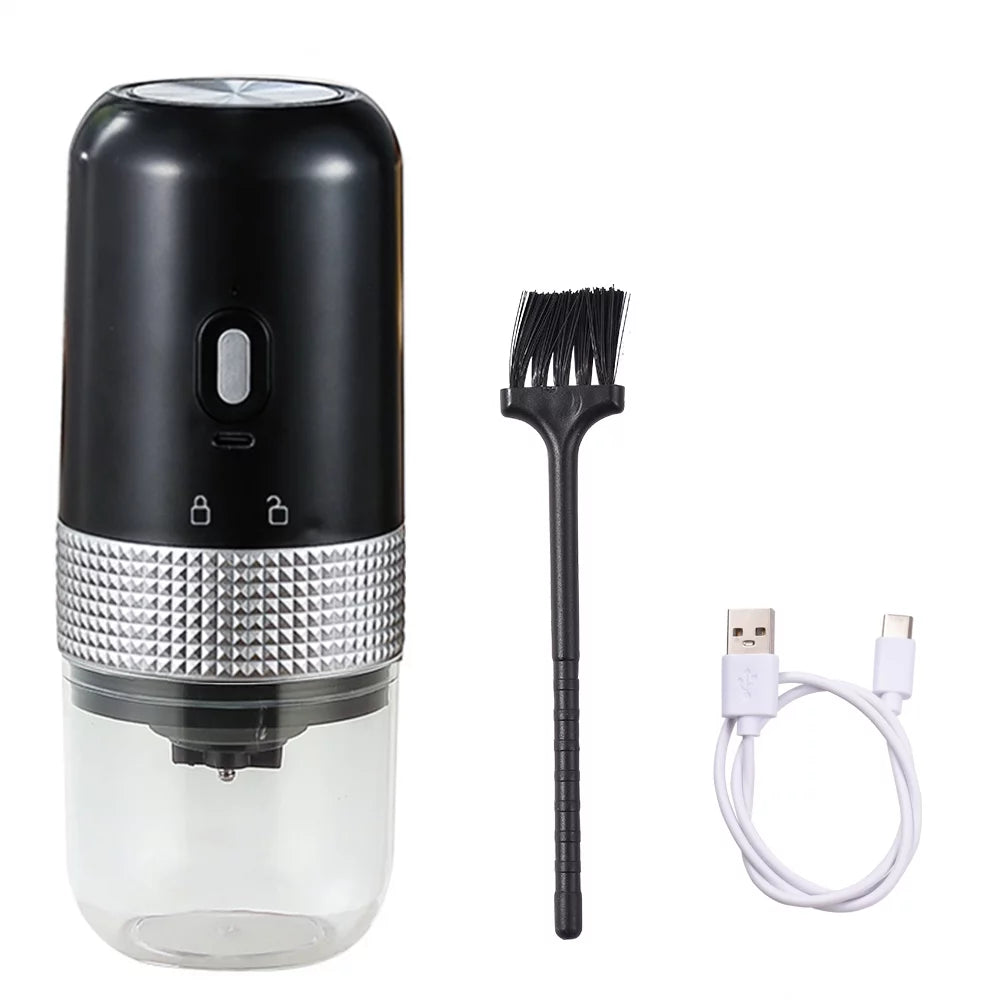 Portable Electric Burr Coffee Grinder 13W 200ml USB Rechargeable Adjustable Cordless I125