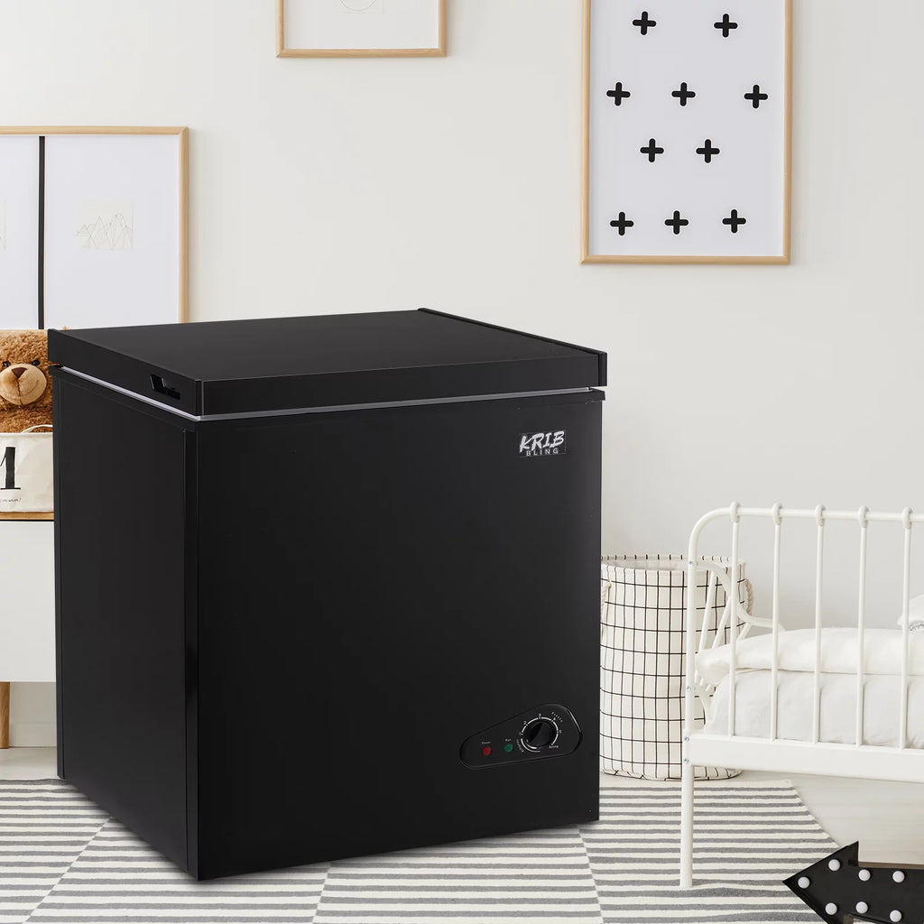 5.0 Cu.ft Black Chest Freezer with Removable Basket M9802