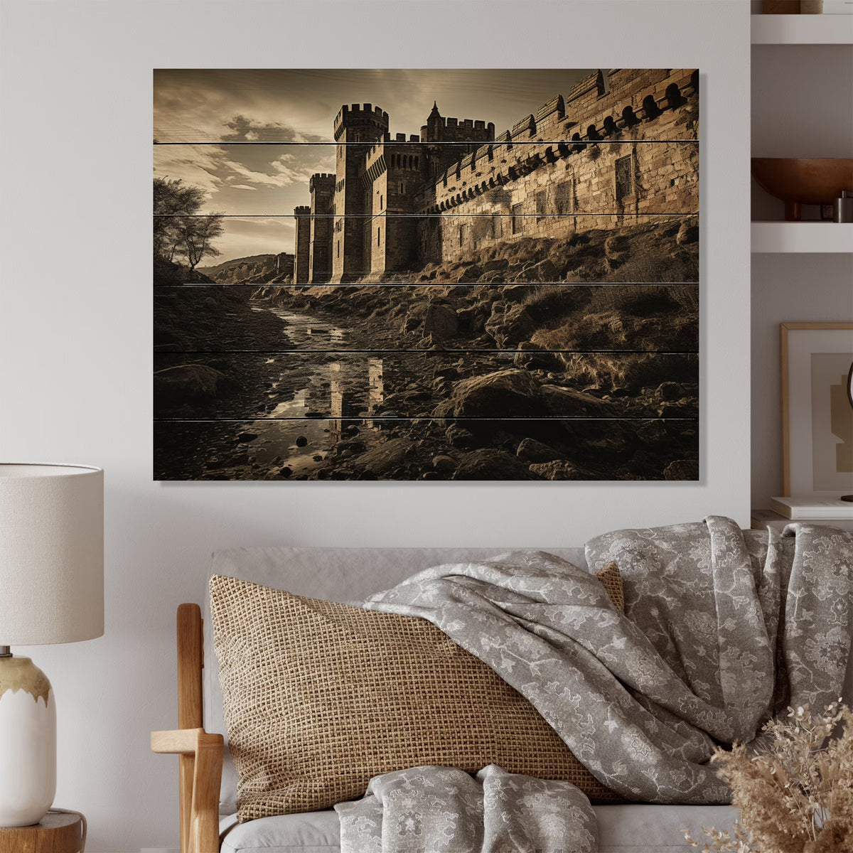 Natural Pine Wood Architecture Print E400208