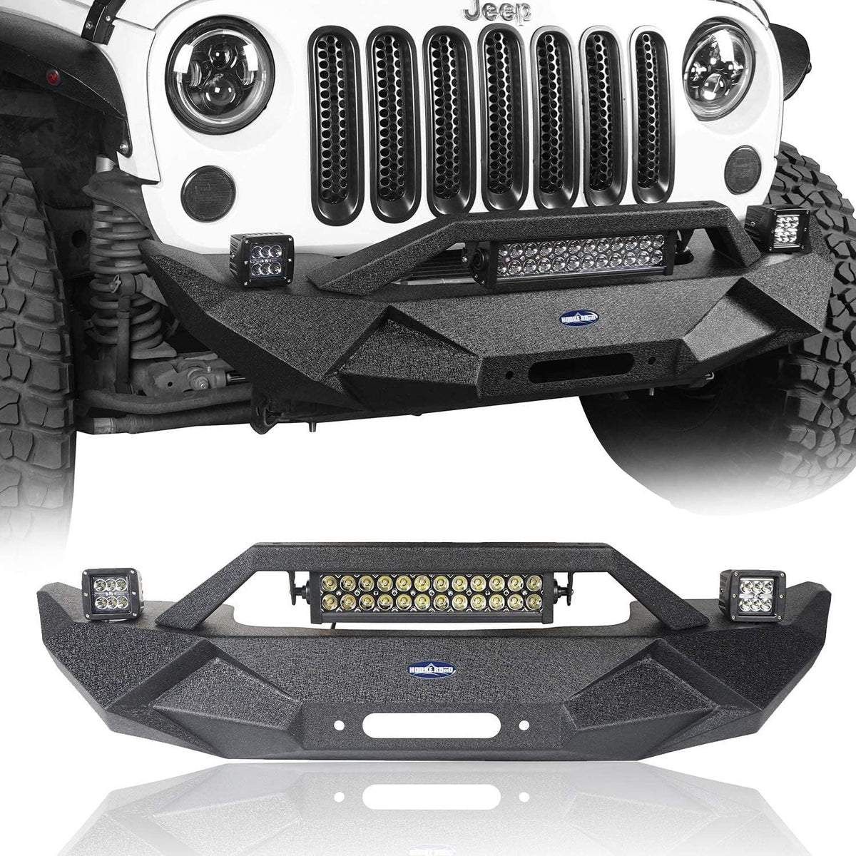 Steel Front and Rear Bumper with Tire Carrier W118093