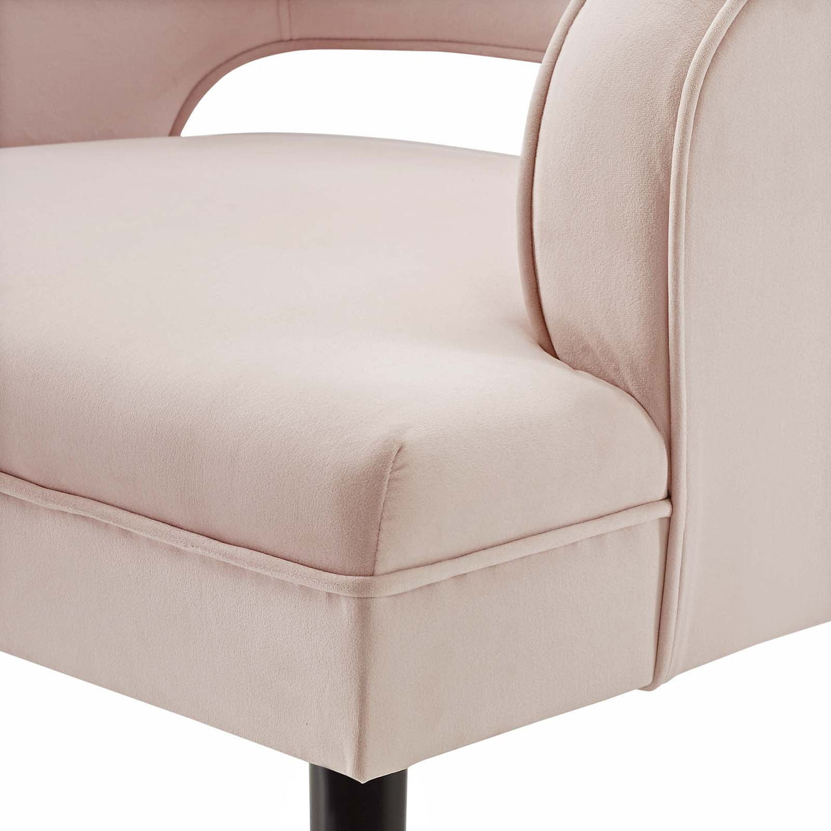 Pink Velvet Accent Armchair C1615