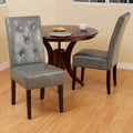 Bonded Leather Dining Chair, Set of 2, Gray U3702