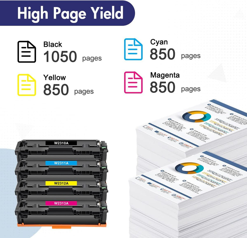 4-Pack Black Cyan Yellow Magenta Toner Cartridge X609