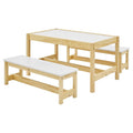 Wooden 3 In 1 Kids Play Table and Bench Chair Set J9092