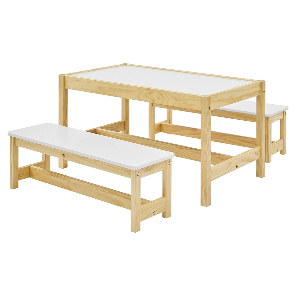 Wooden 3 In 1 Kids Play Table and Bench Chair Set J9092