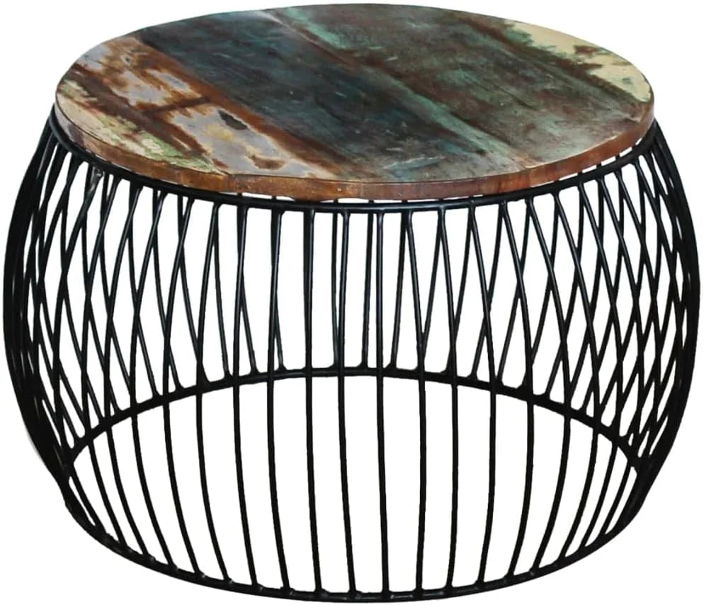 Round Wood Coffee Table with Curved Frame S320738
