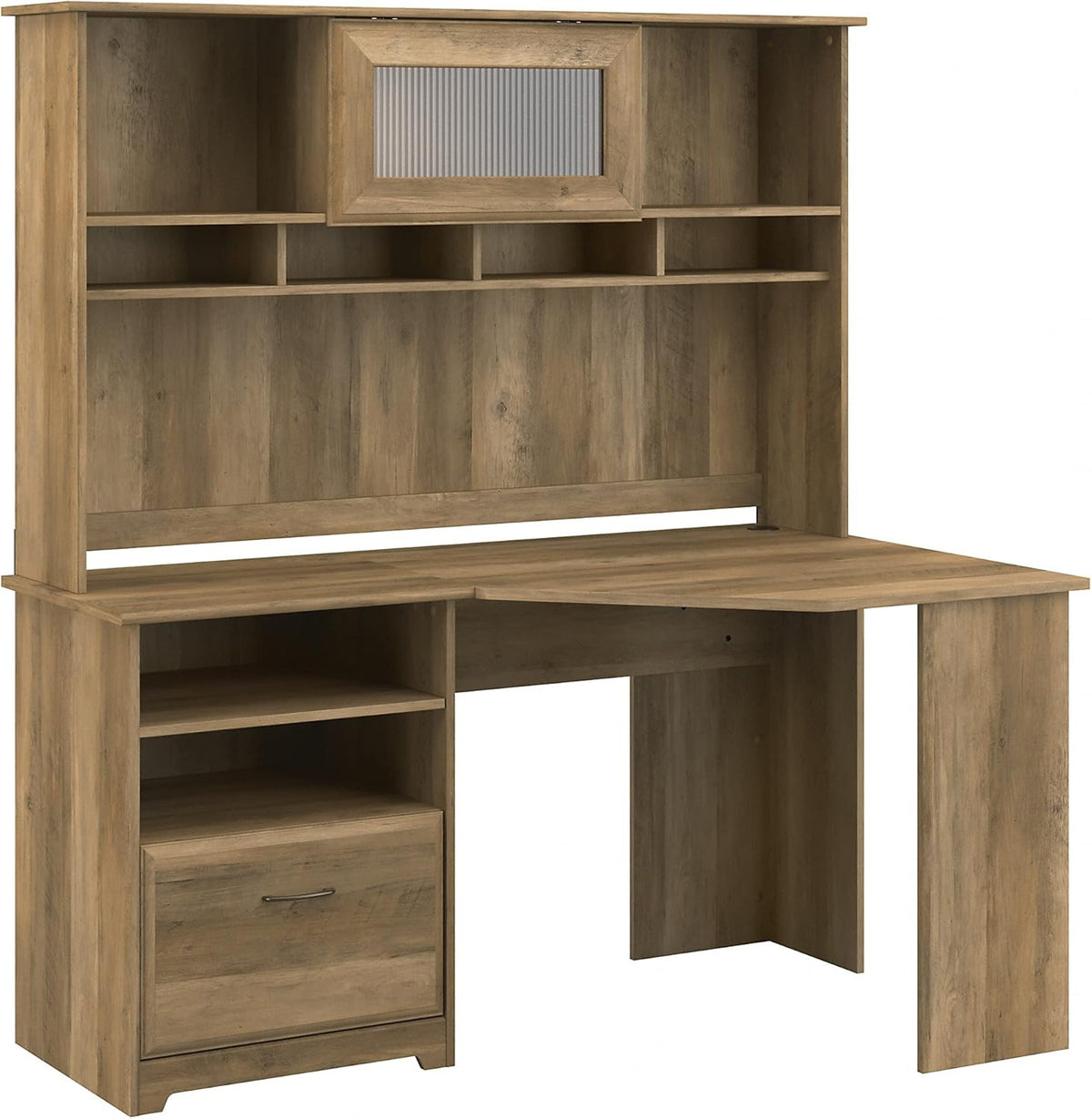 White Corner Desk with Hutch Q7330