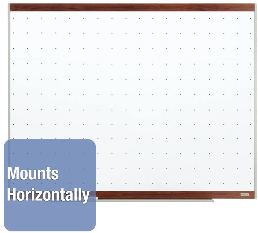 Mahogany Magnetic Whiteboard 4 x 3 Feet L38137