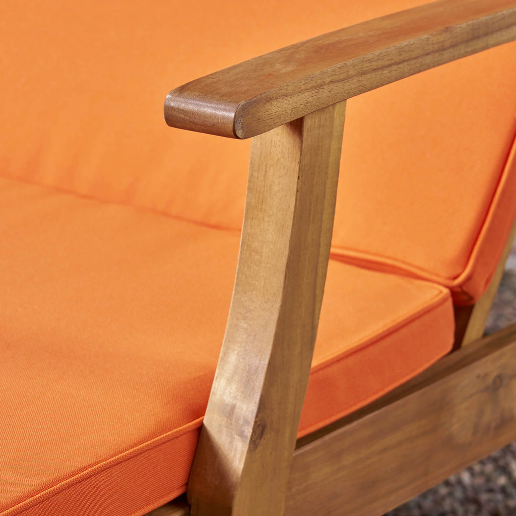 Double Chaise Lounge with Orange Cushions S320