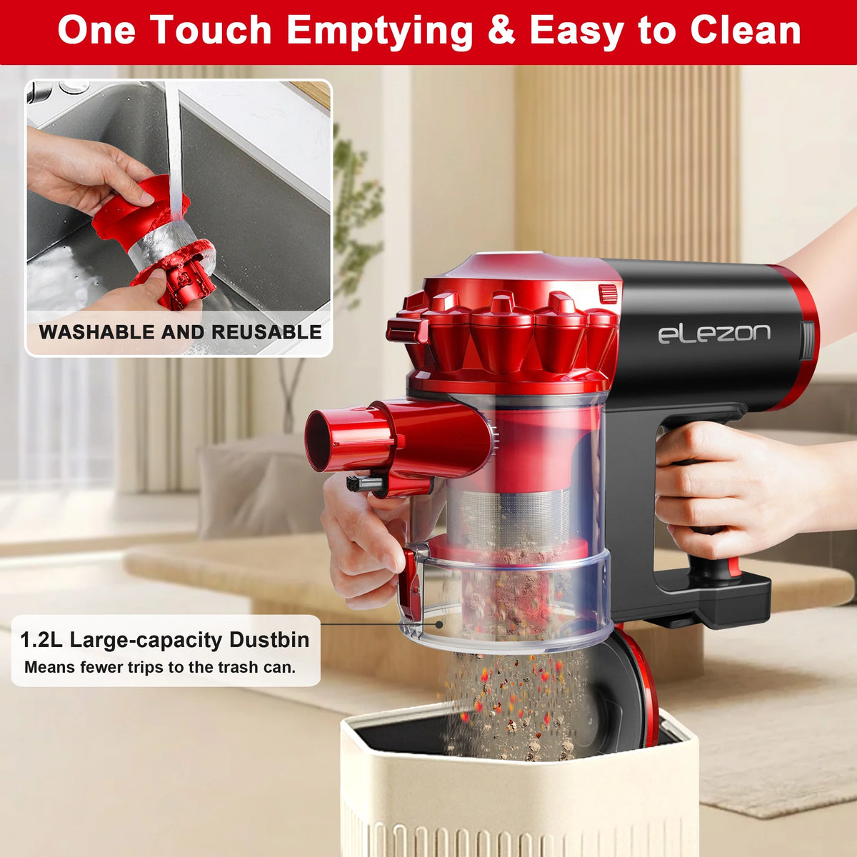 Cordless Bagless Lightweight Stick Handheld Vacuum Cleaner J626348