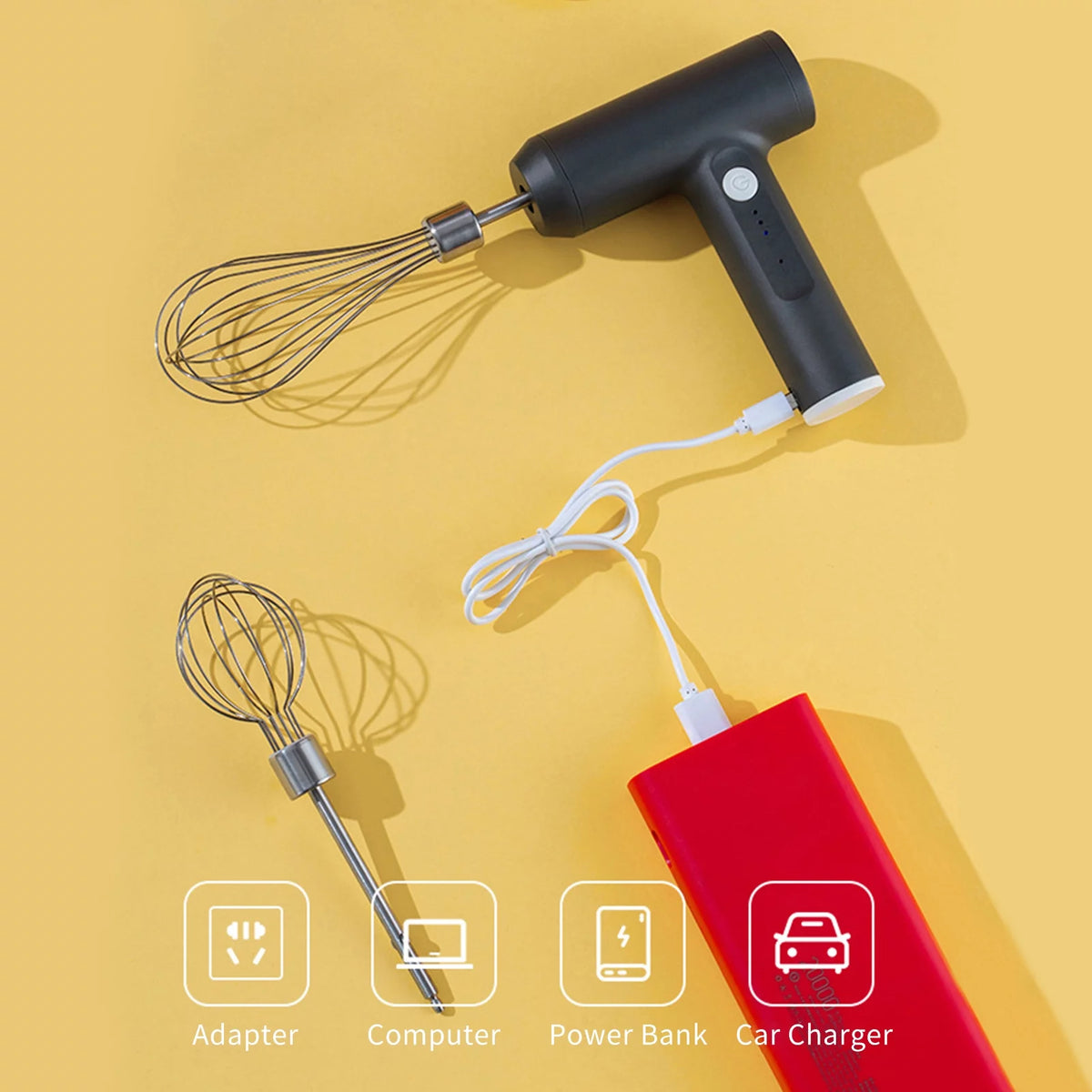 Electric Handheld Mixer with Egg Separator F2854