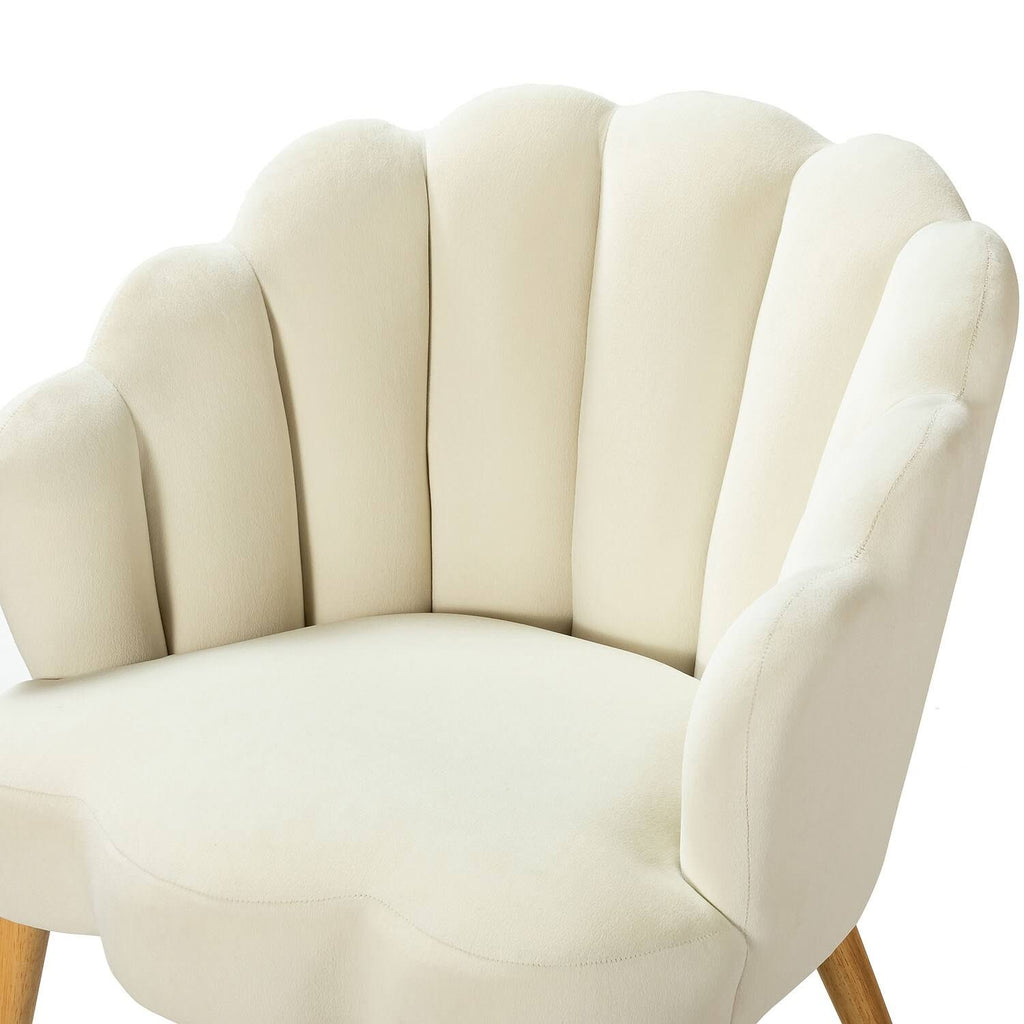 Pink Scalloped Velvet Arm Chair Set of 2 H80372